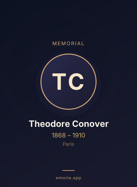 Memorial portrait of Theodore Conover