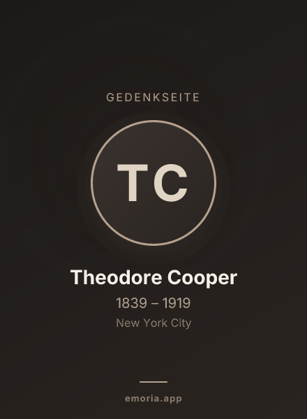 Gedenkportrait von Theodore Cooper