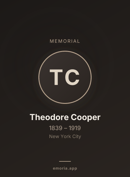 Memorial portrait of Theodore Cooper