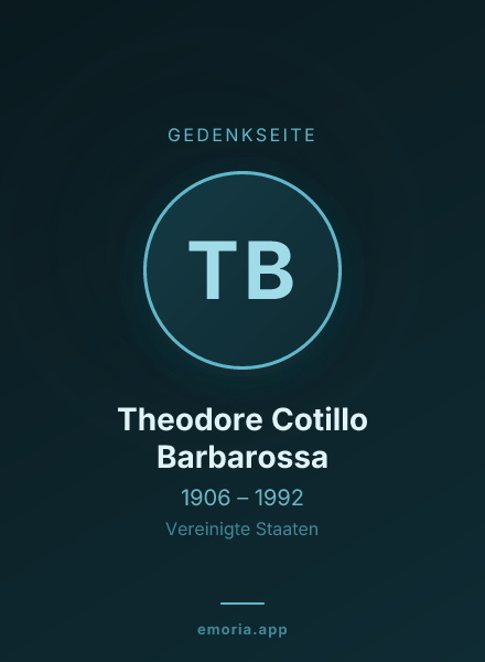Gedenkportrait von Theodore Cotillo Barbarossa