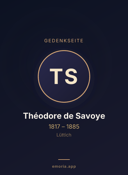 Gedenkportrait von Théodore de Savoye