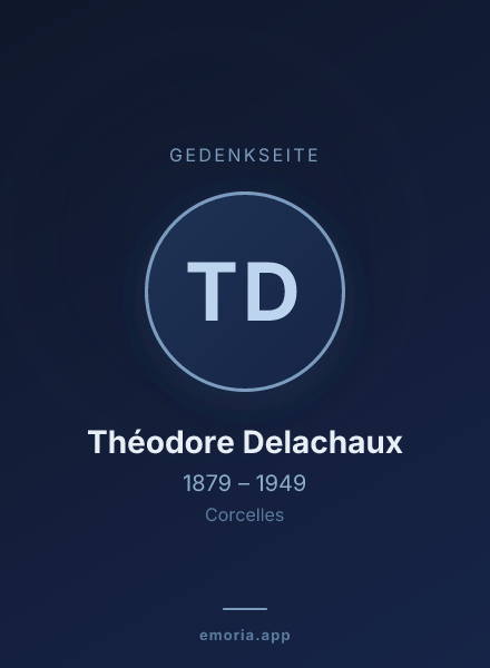 Gedenkportrait von Théodore Delachaux