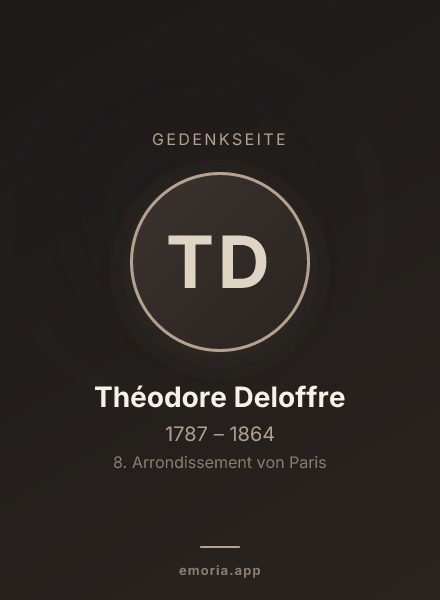 Gedenkportrait von Théodore Deloffre