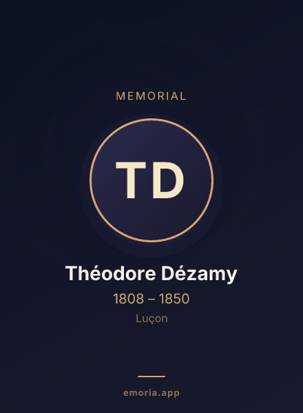 Memorial portrait of Théodore Dézamy