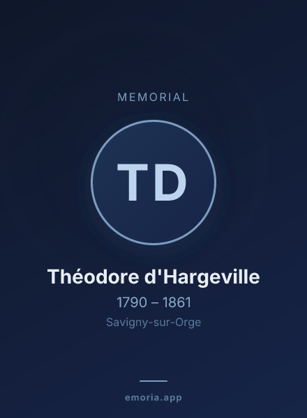 Memorial portrait of Théodore d'Hargeville