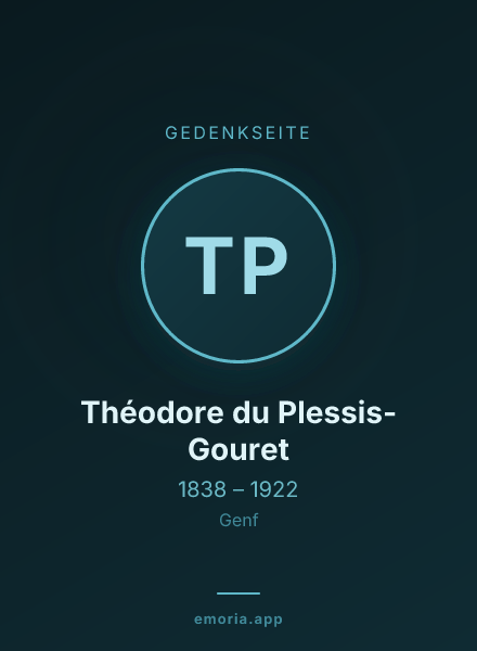 Gedenkportrait von Théodore du Plessis-Gouret