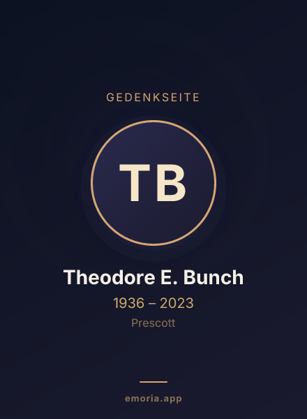 Gedenkportrait von Theodore E. Bunch
