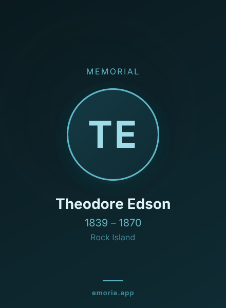 Memorial portrait of Theodore Edson
