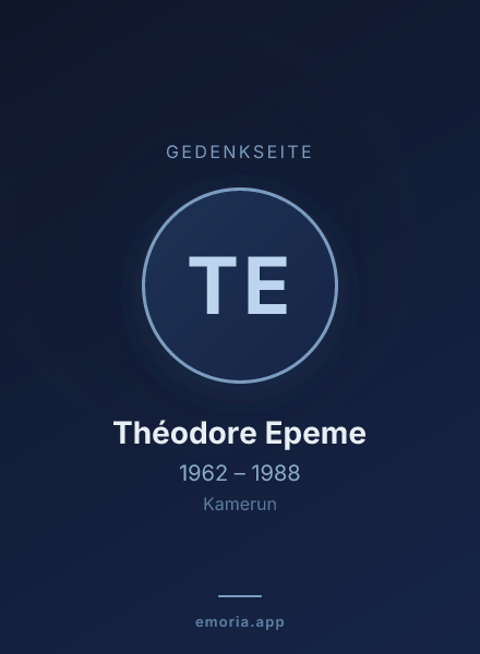 Gedenkportrait von Théodore Epeme