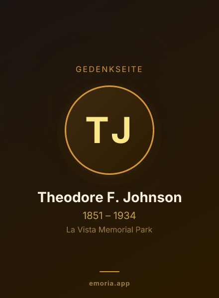 Gedenkportrait von Theodore F. Johnson
