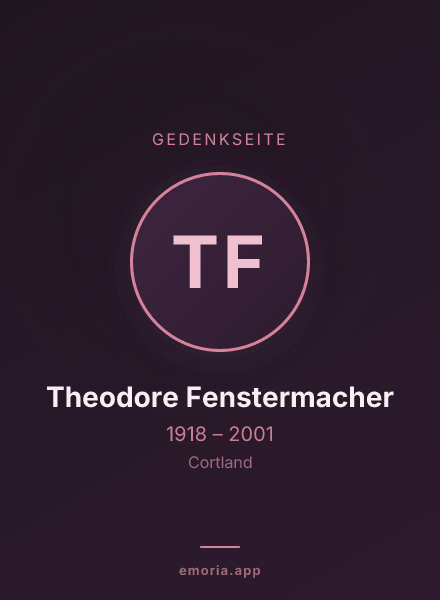 Gedenkportrait von Theodore Fenstermacher