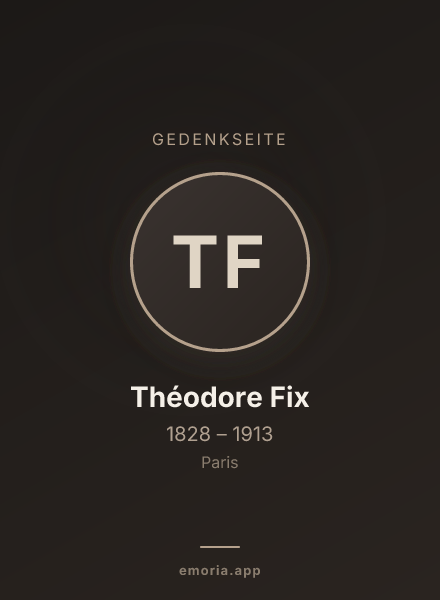 Gedenkportrait von Théodore Fix