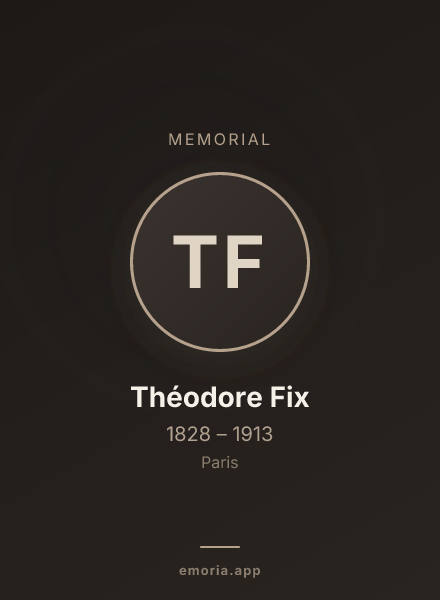 Memorial portrait of Théodore Fix
