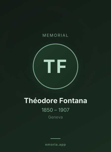 Memorial portrait of Théodore Fontana