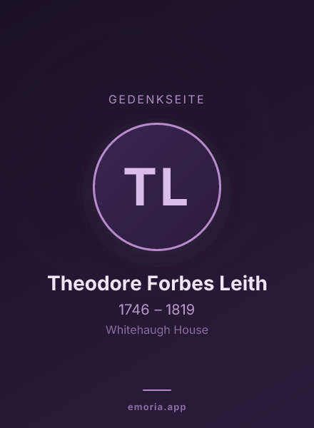 Gedenkportrait von Theodore Forbes Leith
