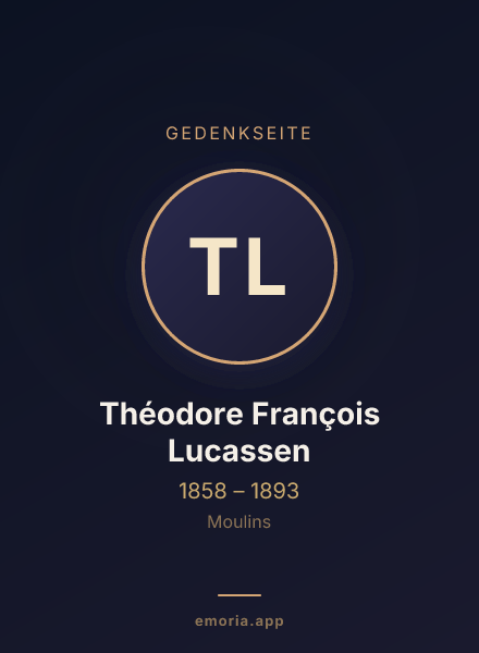 Gedenkportrait von Théodore François Lucassen
