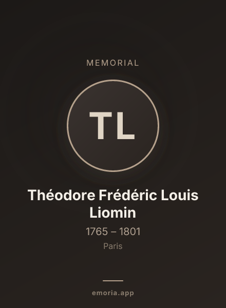 Memorial portrait of Théodore Frédéric Louis Liomin