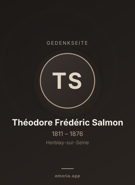 Gedenkportrait von Théodore Frédéric Salmon