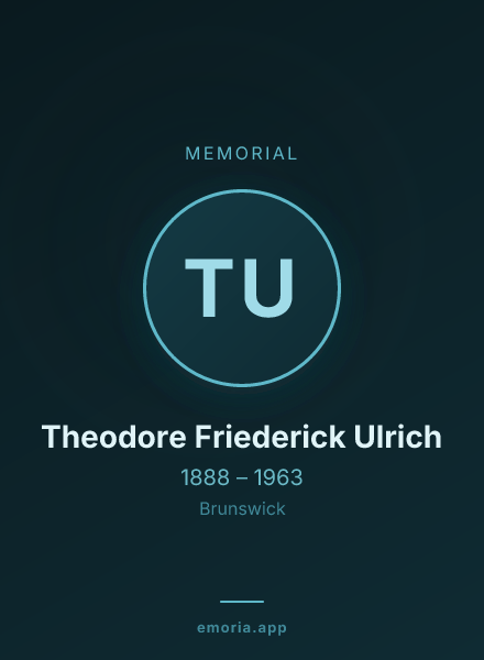 Memorial portrait of Theodore Friederick Ulrich