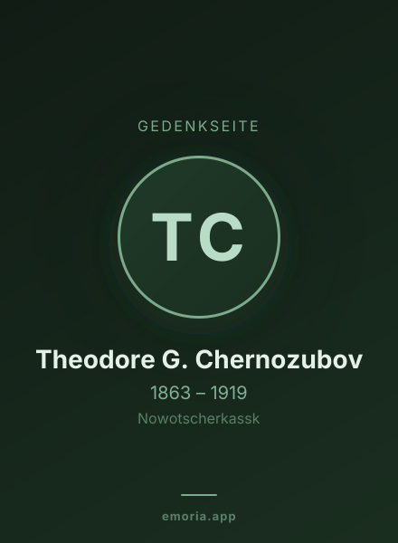 Gedenkportrait von Theodore G. Chernozubov