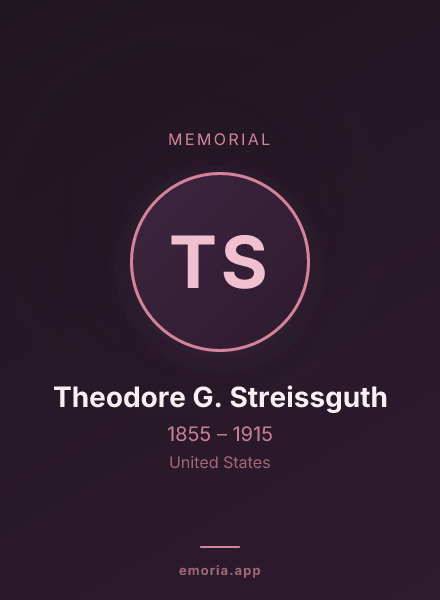 Memorial portrait of Theodore G. Streissguth