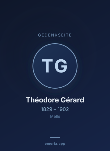 Gedenkportrait von Théodore Gérard