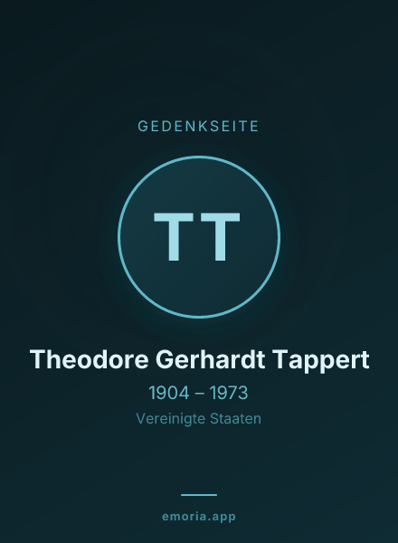 Gedenkportrait von Theodore Gerhardt Tappert
