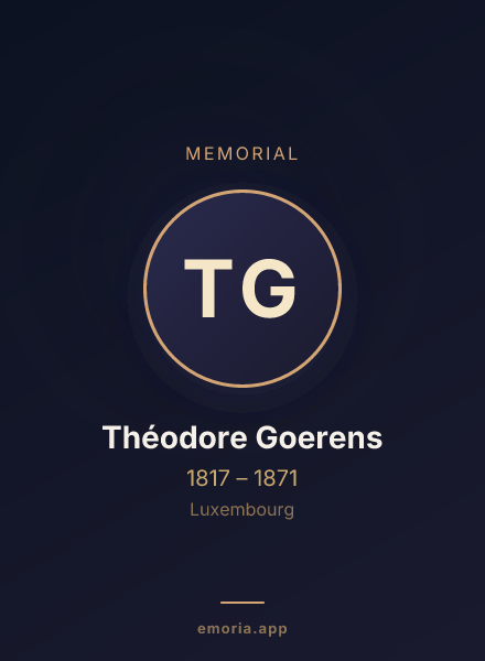 Memorial portrait of Théodore Goerens