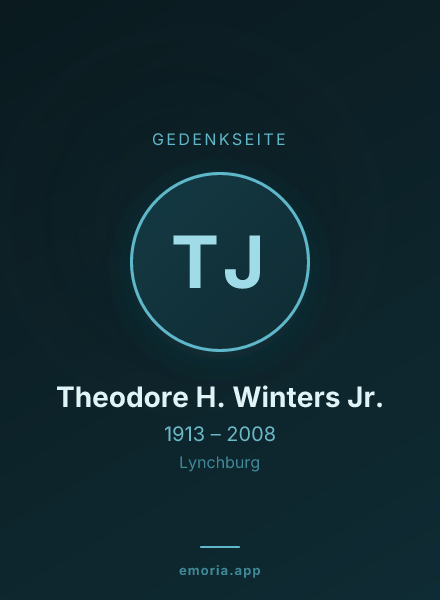 Gedenkportrait von Theodore H. Winters Jr.