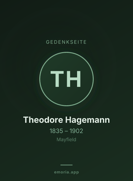 Gedenkportrait von Theodore Hagemann