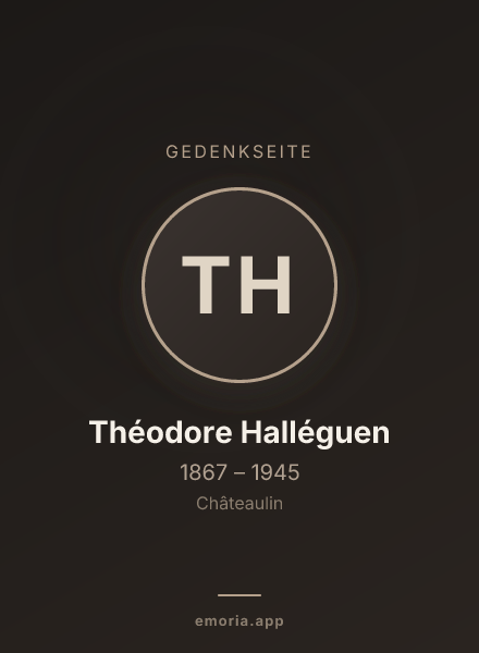 Gedenkportrait von Théodore Halléguen