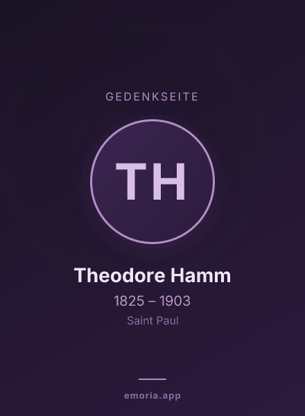 Gedenkportrait von Theodore Hamm
