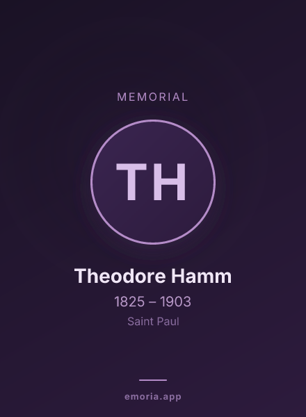 Memorial portrait of Theodore Hamm