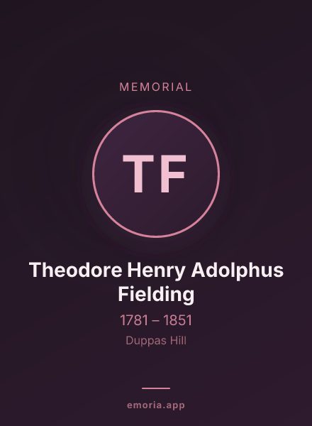 Memorial portrait of Theodore Henry Adolphus Fielding