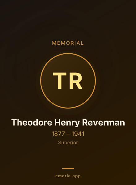 Memorial portrait of Theodore Henry Reverman