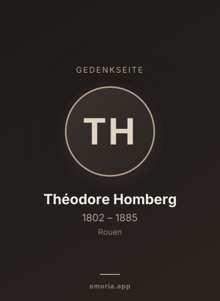 Gedenkportrait von Théodore Homberg