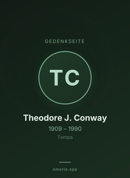 Gedenkportrait von Theodore J. Conway