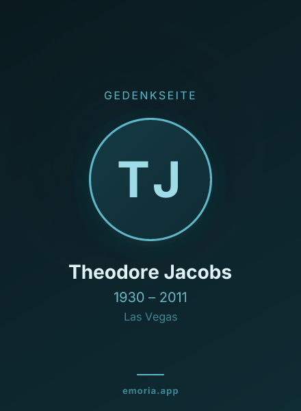 Gedenkportrait von Theodore Jacobs