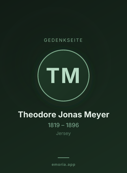 Gedenkportrait von Theodore Jonas Meyer