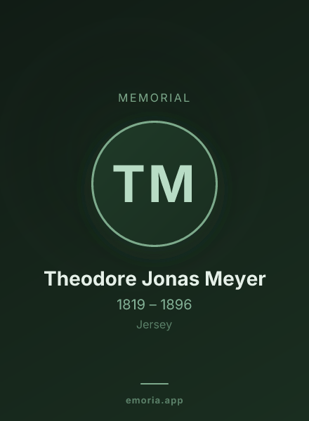 Memorial portrait of Theodore Jonas Meyer