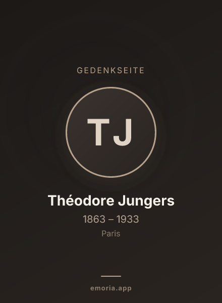 Gedenkportrait von Théodore Jungers
