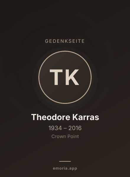 Gedenkportrait von Theodore Karras