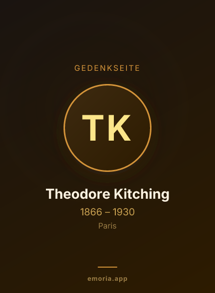 Gedenkportrait von Theodore Kitching
