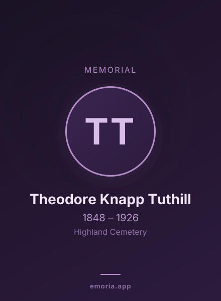 Memorial portrait of Theodore Knapp Tuthill