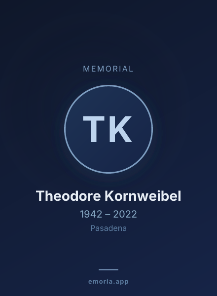 Memorial portrait of Theodore Kornweibel