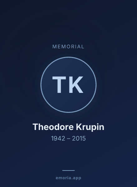 Memorial portrait of Theodore Krupin