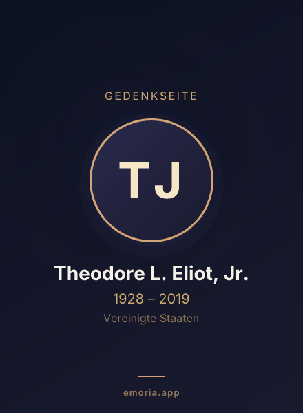 Gedenkportrait von Theodore L. Eliot, Jr.