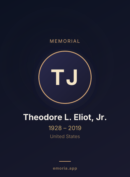 Memorial portrait of Theodore L. Eliot, Jr.