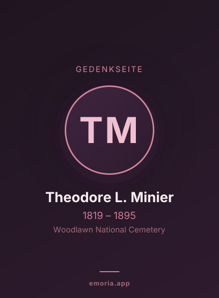 Gedenkportrait von Theodore L. Minier