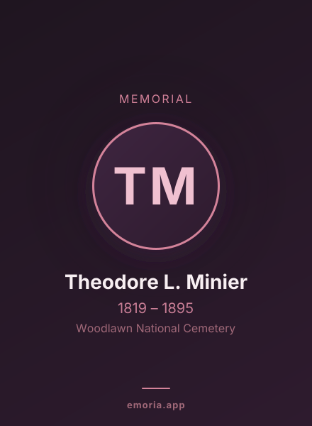 Memorial portrait of Theodore L. Minier